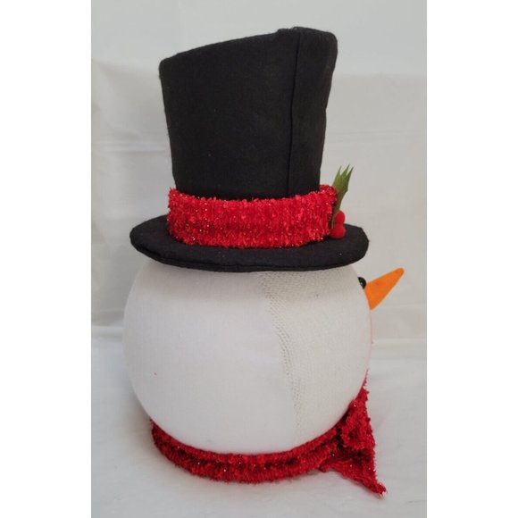 Home Accents Holiday 14.5" Fabric Snowman Head Christmas Tree Topper #TXF2301 - Picture 6 of 16